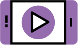celphone icon with a play button