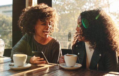 women enjoying coffee