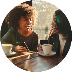 women having coffee