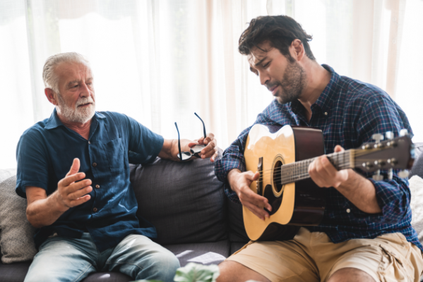 man playing guitar