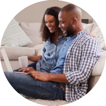 couple smiling